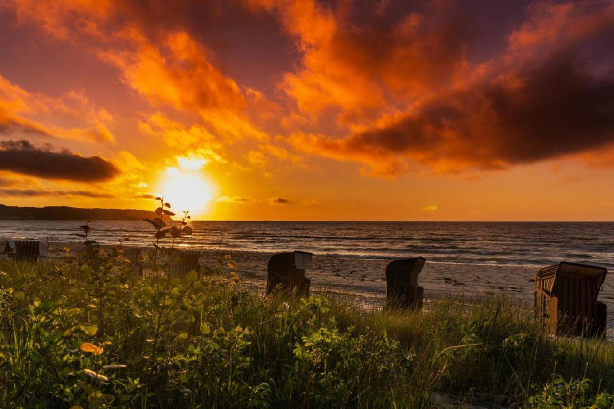 Traumhaftes Appartement - Odins Blick Wohnung 13 , Sauna Und Privatstrand, Blick Zur Ostsee Lobbe Bagian luar foto